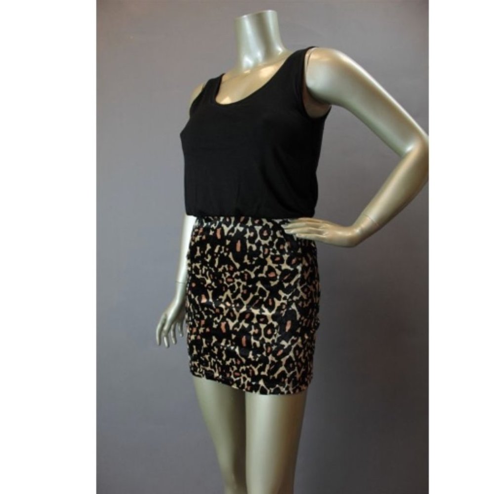 NWT MINKPINK Animal Kingdom Stretchy Leopard Tank Dress XS